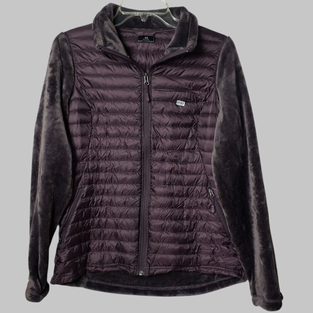 32 Degrees Heat Womens Mixed Media Plush Faux Fur Down Jacket Purple Medum - Picture 6 of 16